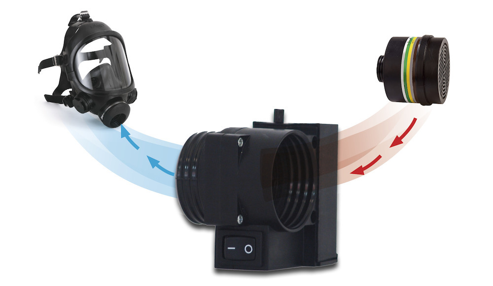 EKASTU Safety Atemhilfe AIRMATIC, Rundgewinde, schwarz Produktbild img2 L