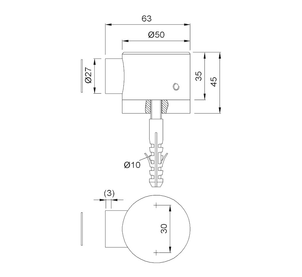 KWS HT-Magnetfeststeller, m.Feder., 1015, Edelst., z.Aufschr., edelstahl geschliffen Produktbild img2 L
