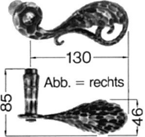 HS ROWE SCHEITTER, Haustür-Drücker 108H Produktbild img2 L