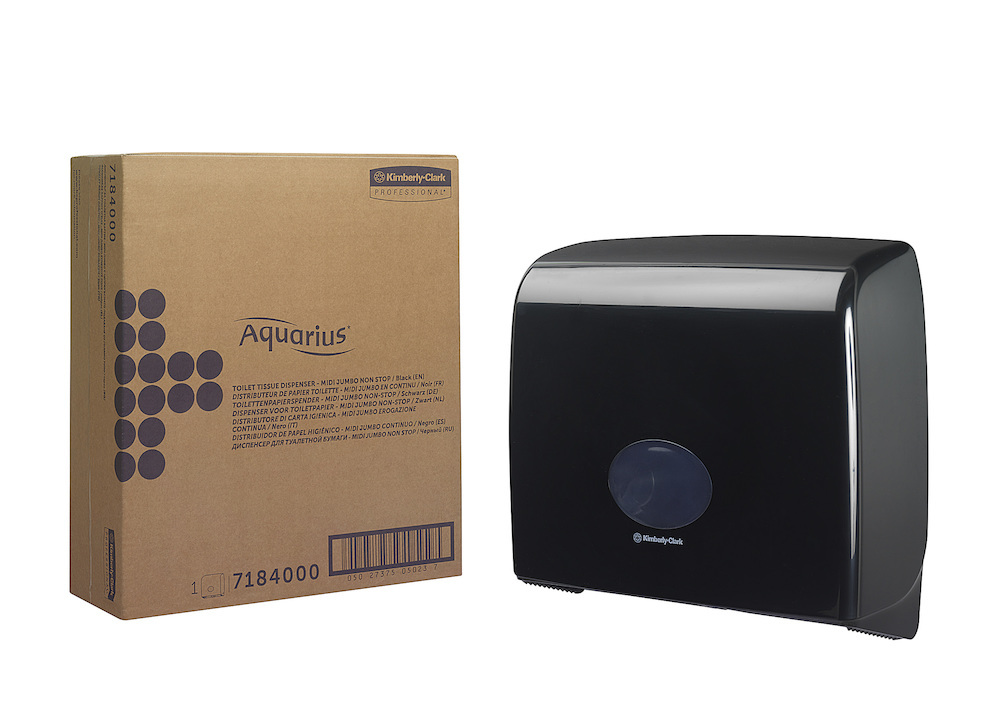 AQUARIUS Toilettenpapierspender Jumbo Non-Stop schwarz 38,2x44,6x12,9cm Produktbild img1 L