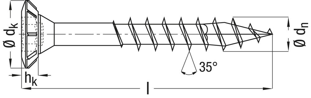 SPAX, FEX-H, Beschlagschraube, Senkkopf, T-Star plus, 4CUT-Spitze, Teilgewinde, WIROX Produktbild img2 L