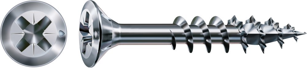 SPAX, FEX-H, Beschlagschraube, Senkkopf, Kreuzschlitz Z, 4CUT-Spitze, Teilgewinde, WIROX Produktbild img1 L