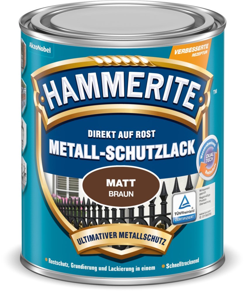 HAMMERITE Metallschutz-Lack 750ml matt braun Produktbild img1 L