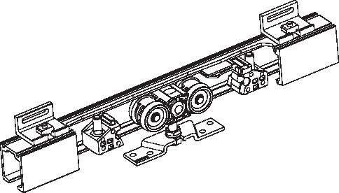 GEZE Schiebetürbeschlag mit Laufschiene Perlan 140, Aluminium Produktbild img3 L