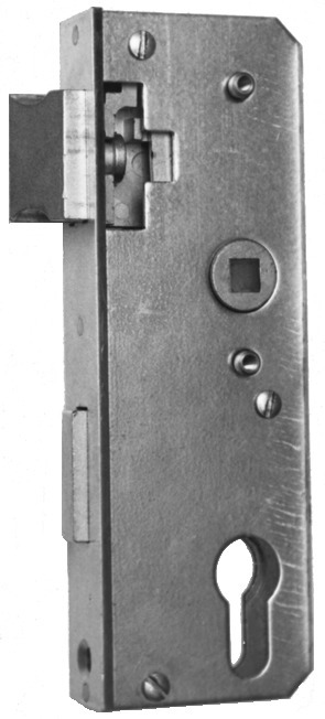 Bever & Klophaus Schl. 340 P, mit Falle und Riegel, PZ,D40,E72,VK8, 24 ktg, 166mm, Stahl verzinkt Produktbild img1 L