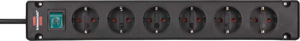 brennenstuhl Bremounta Steckdosenleiste 6-fach schwarz 3,0m, schwarz Produktbild img4 L