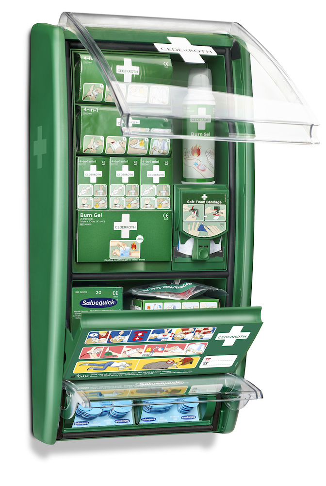 CEDERROTH Erste-Hilfe- und Verbrennungsstation incl. Inhalt Produktbild img4 L