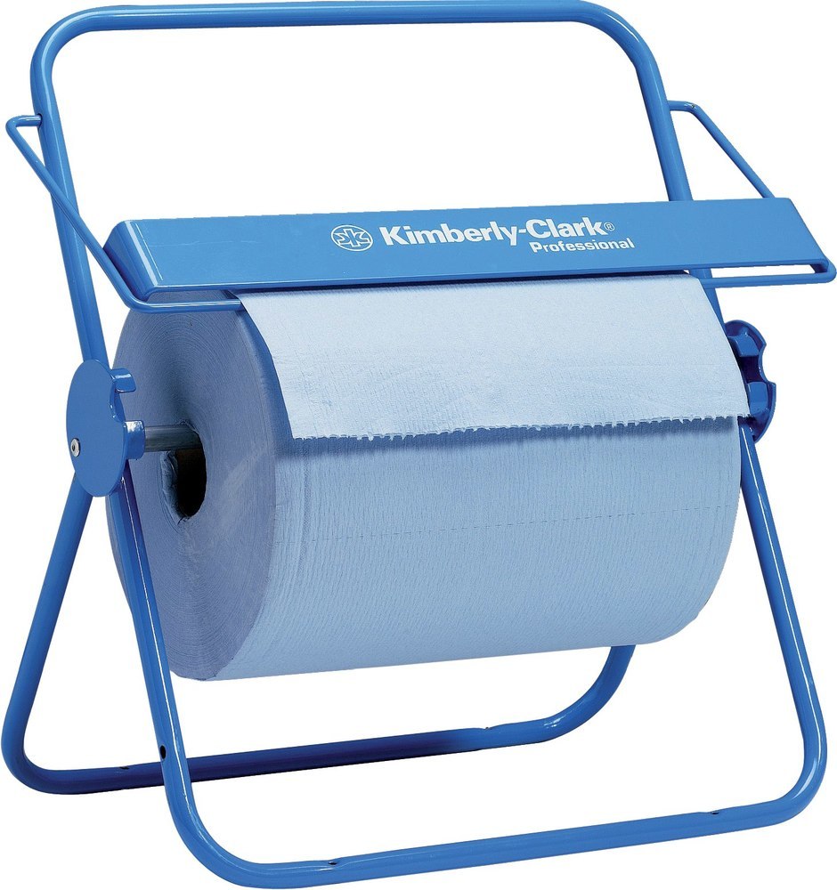 KIMBERLY-CLARK PROFESSIONAL Wandhalter für Wischtuchrollen, Großrolle, Stahlrohr, mobil/immobil, blau Produktbild img1 L