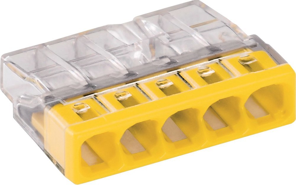 WAGO Verbindungs-Klemme VDE COM.5 x 0,5-2,5mm² gelb 6 Stück Produktbild img1 L