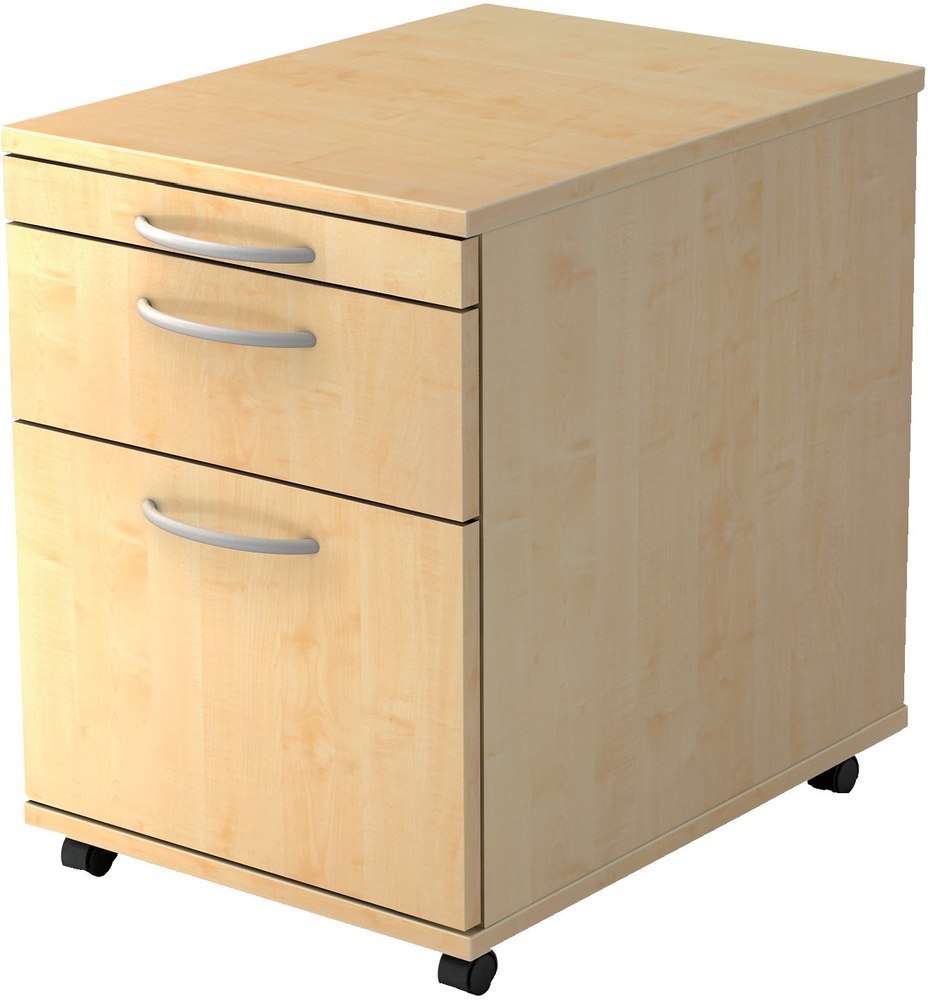 Hammerbacher Rollcontainer Ahorn 2 Schübe STRECKE Produktbild img1 L