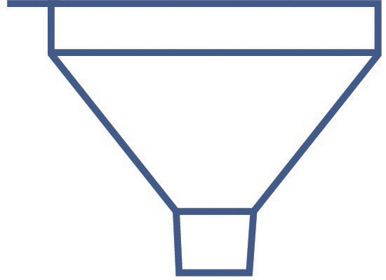 hünersdorff Fasstrichter Siebeins. HDPE Ü.rand Aufh.ö. rd. B253 T253 H198,8 Ø253mm hoch Produktbild img1 L