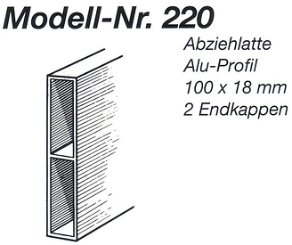 ANROTEC Aluminium Abziehlatte 100x18mm Typ220 5m Produktbild img2 L