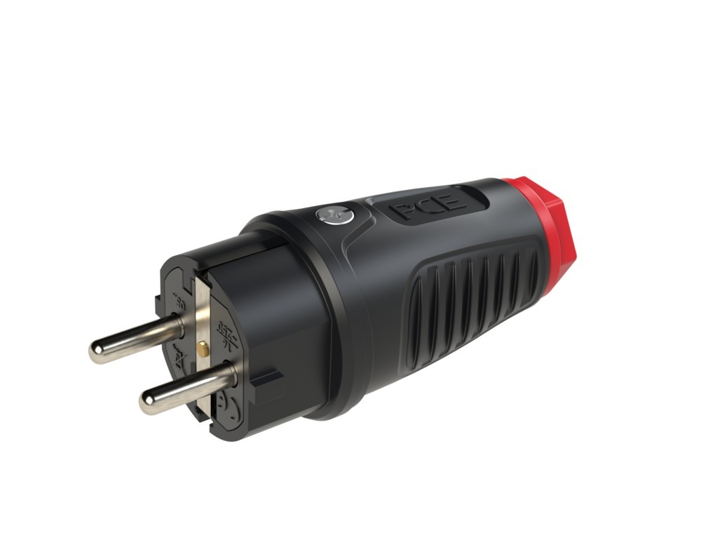 PCE Schutzkontaktstecker IP54 Vollgummi Produktbild img1 L