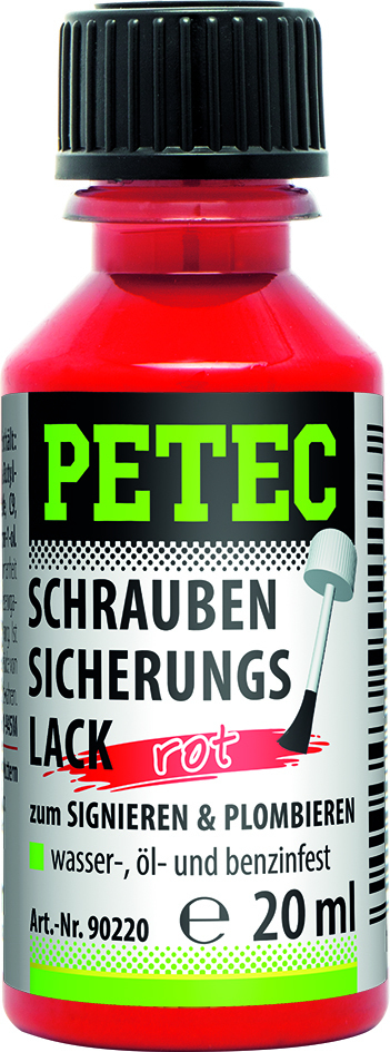 PETEC Schraubensicherungslack rot, 20ml Produktbild img1 L