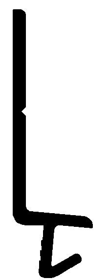 TRELLEBORG Haustür-Stulpdichtung,mit Abreißsteg,L7004,TSP-LAN schwarz Produktbild img1 L