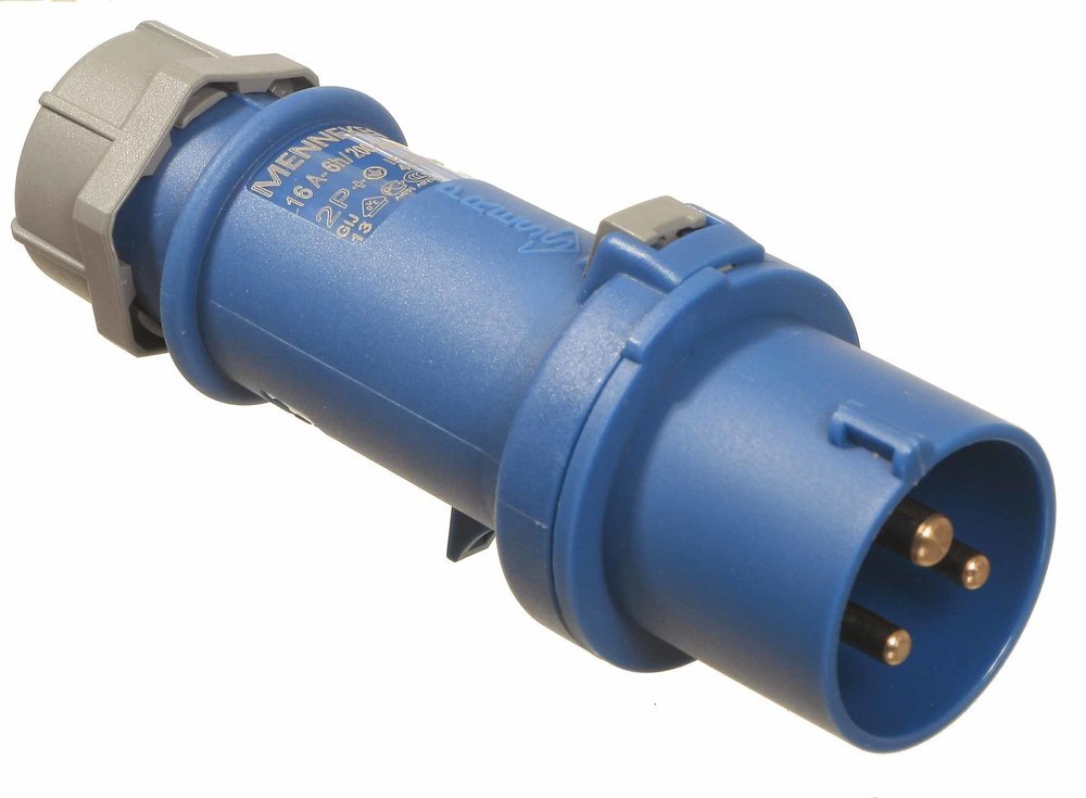 AS-Schwabe CEE-Stecker 230V/16A, blau, mit Schraubanschlüssen Produktbild img1 L