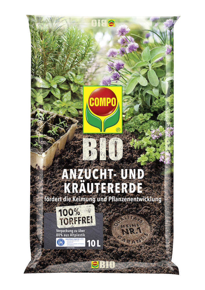 COMPO BIO BIO Anzucht- und Kräutererde 10 L Produktbild img1 L