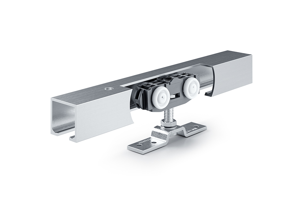 GEZE Schiebetürbeschlag mit Laufschiene Rollan 80 NT, Aluminium Produktbild img1 L