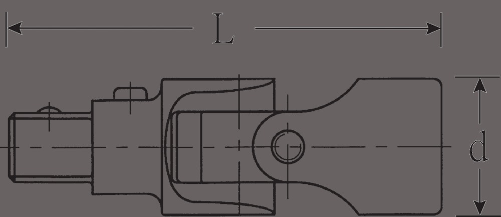 STAHLWILLE 3/8" (10mm) Kardangelenk L.60mm Produktbild img3 L