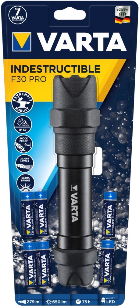 VARTA Taschenlampe Indestructible F30 Pro Produktbild img1 L