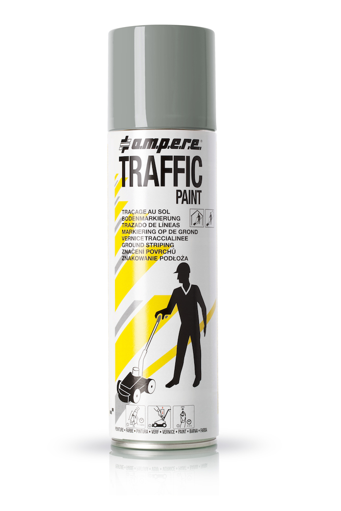 AMPERE TRAFFIC PAINT Bodenmarkierspray Traffic Paint 500ml grau Produktbild img1 L