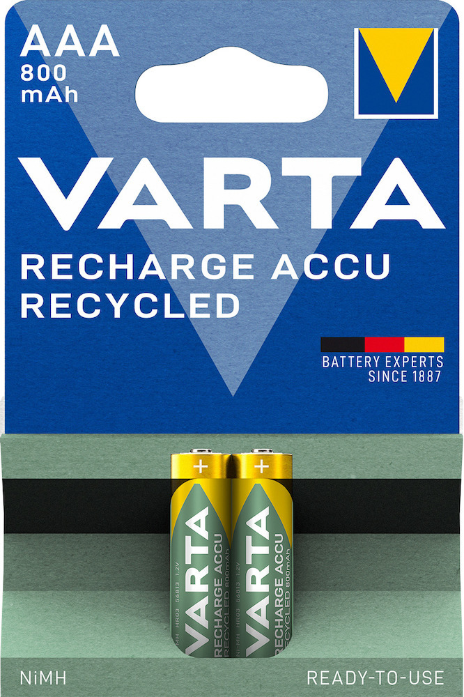 VARTA ACCU Recycled AAA 800mAh Produktbild img2 L