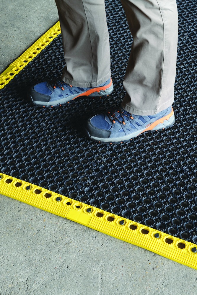 ECOGRIP Arbeitsplatzmatte Yoga Grid 50x50cm, schwarz Produktbild img2 L