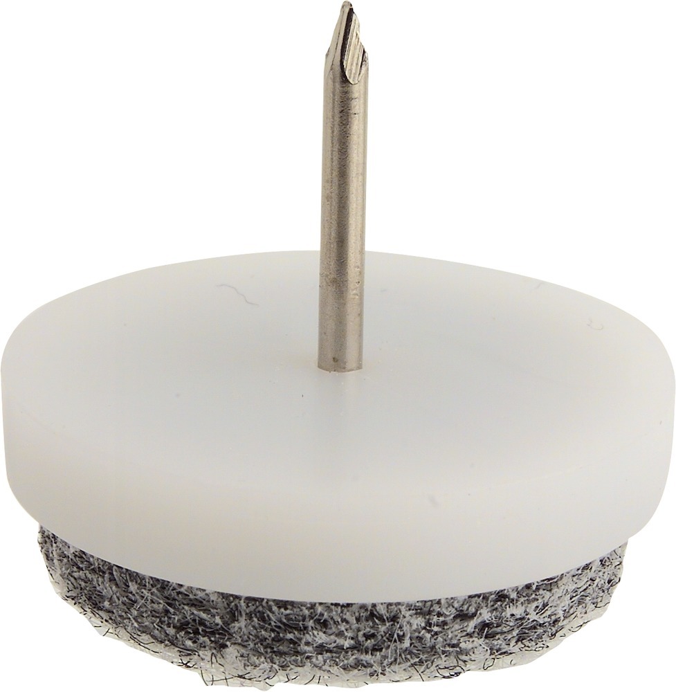 DRANSFELD, Filzgleiter rund mit Nagel, zum Einschlagen, Kunststoff/Filz, weiß Produktbild img2 L