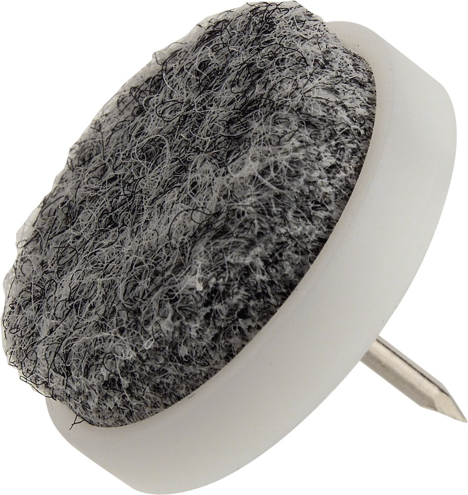 DRANSFELD, Filzgleiter rund mit Nagel, zum Einschlagen, Kunststoff/Filz, weiß Produktbild img1 L