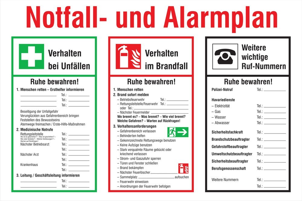 SafetyMarking Notfall- und Alarmplan Kunststoff (PVC) Produktbild img1 L