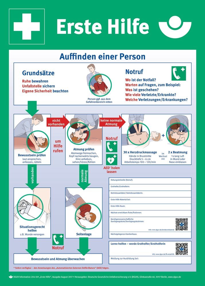 SafetyMarking Anleitung Erste Hilfe Kunststoff (PVC) Produktbild img1 L