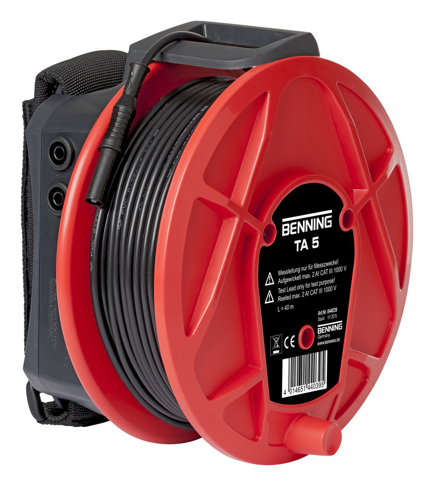 BENNING Messleitung TA5, 40m mit Aufwickler und Handschlaufe Produktbild img1 L