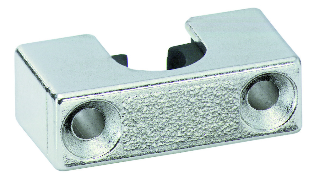 JuNie Drehst.schl.-Stangenführ., 1312, Metall vernickelt,Stangenm. 8x7mm,B 30mm,H 10mm Produktbild img1 L