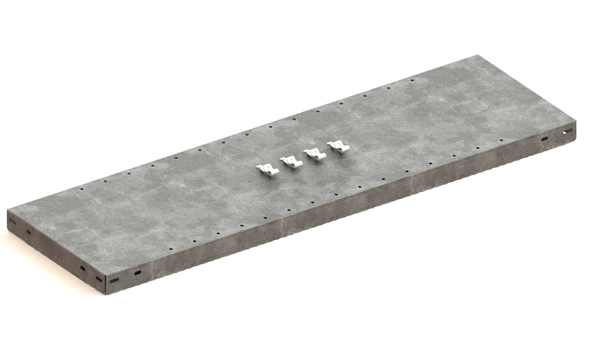 META CLIP 100 Zusatzboden 1000 x 300 vzk kpl. mit 4 Fachbodenträger Produktbild img1 L