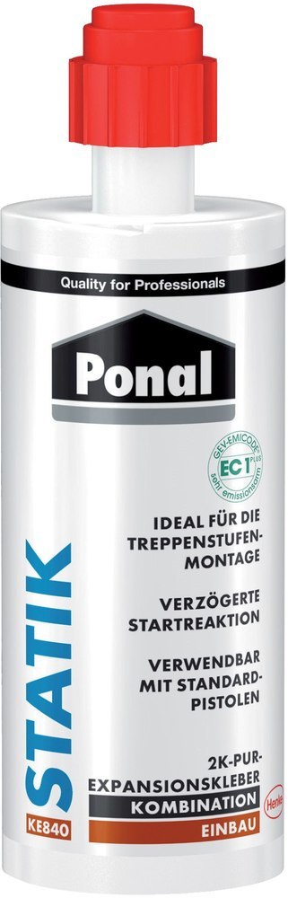 Ponal Statik 2K PUR-Expansionskleber hellbraun (MDI-haltig) 165gr Kartusche Produktbild img1 L