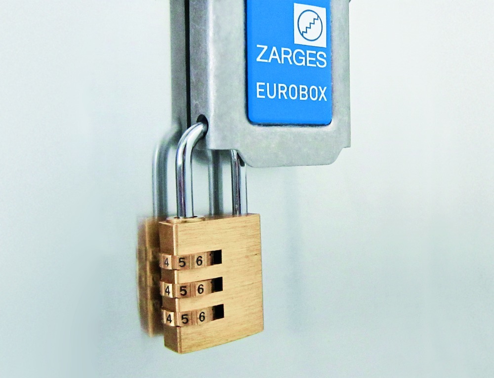 ZARGES AV-Zahlen-Vorhangschloss 165/30 B/EFSPP, Messing Produktbild img2 L