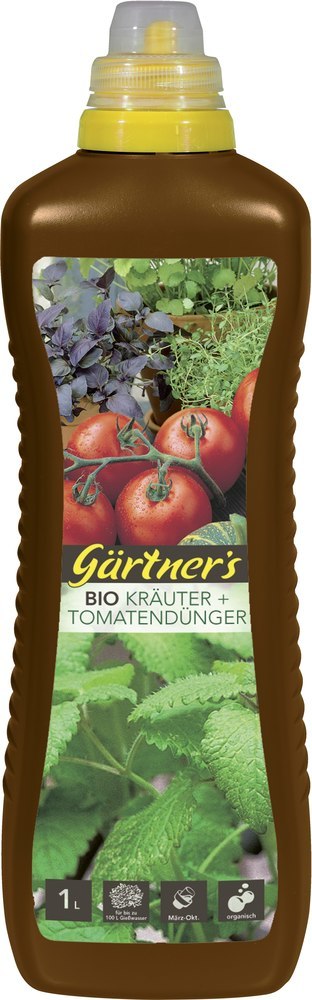 Gärtner`s Bio Dünger für Kräuter + Tomaten, 1 l Produktbild img1 L