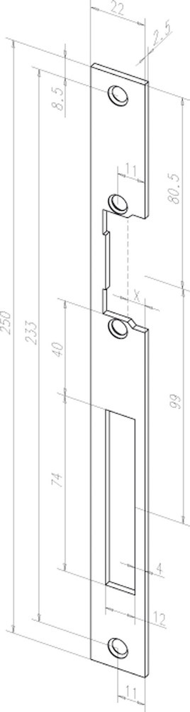 effeff Türrahm.-Elektro-Türöffner 118, mit Flachschließblech, 10-24V Produktbild img3 L