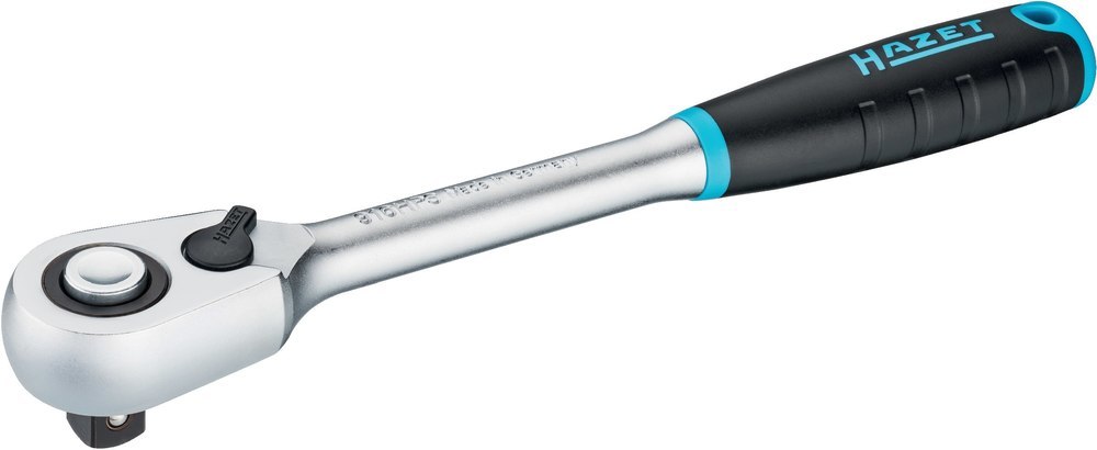 HAZET HiPer Feinzahn-Umschaltknarre ∙ Sicherheitsverriegelung 916HPS ∙ Vierkant 12,5 mm (1/2 Zoll) Produktbild img1 L