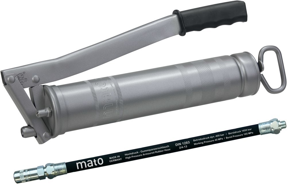 MATO Ganzstahl-Fettpresse E500 m. Schlauch M10x1 400g Kartusche /500g lose Produktbild img1 L