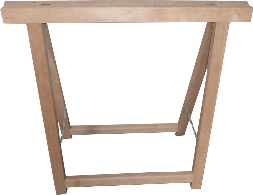 Zelos Holzklappbock 75x75cm klappbar Profi, Naturbelassenes, unbehandeltes Kiefern-oder Lindenholz, ca. 3.850g • Maße geklappt: (BxHxT) ca. 75 x 75 x 6,0 cm Produktbild img1 L