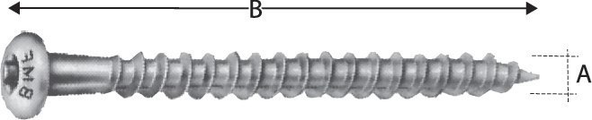 SIMPSON Strong-Tie Verbinderschraube, Edelstahl A4, T-Antrieb, CSA-S 5,0X40S Produktbild img1 L
