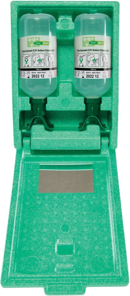 PLUM Augenspülstation Duo(2Fl. a 1000 ml in Wandbox) Produktbild img1 L