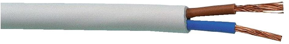 N.W. Kabelexpress PVC-Schlauchleitung H03VV-F 2x0,75mm², 25m-Ring, weiß Produktbild img1 L