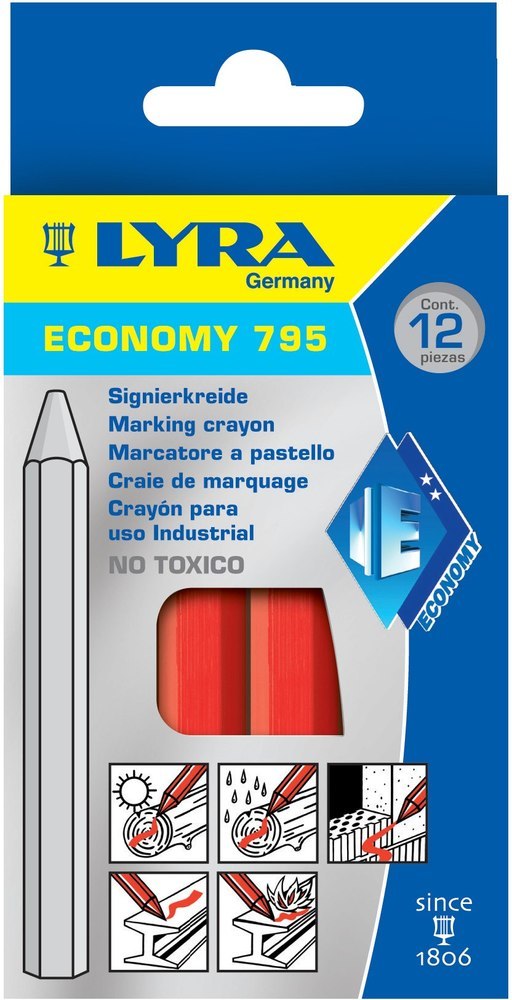 Lyra Signierkreide 6-eckig 795 gelb 12 Stück Produktbild img1 L