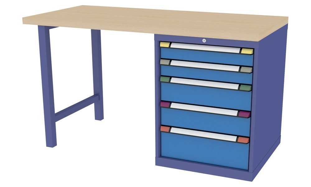 THURMETALL Werkbank 1500x700x840 mm 5 Schubladen 75 kg Produktbild img1 L