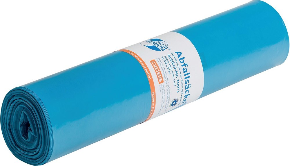 DEISS PE-Abfallsack blau, 250 Stück, Typ 40, 700 x 1100 mm Produktbild img1 L