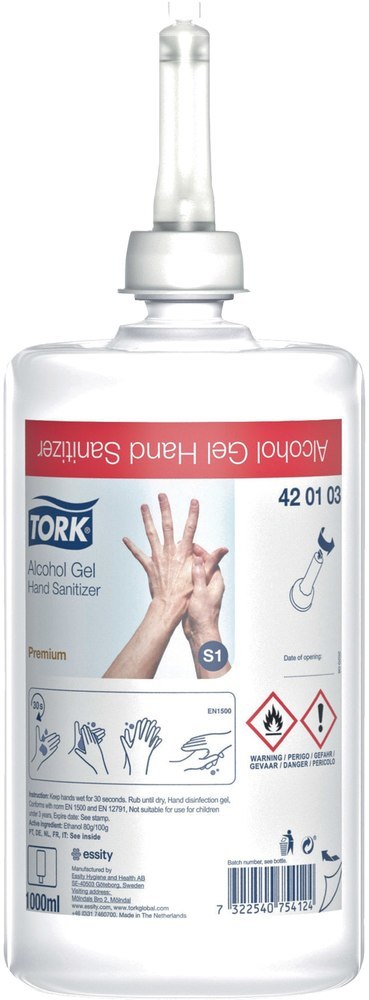 TORK Händedesinfektions gel 1000 ml Produktbild img1 L