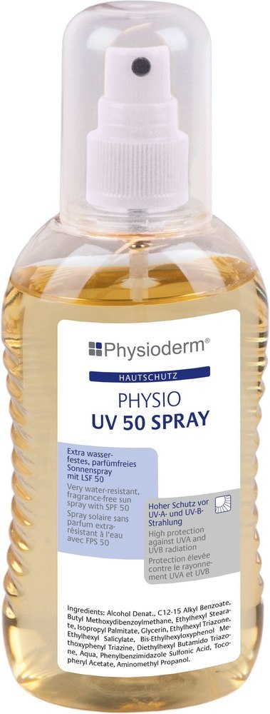 GREVEN PHYSIO UV 50 Spray unparfümiert wasserfestes Sonnenschutzspray 200ml Pumpflasche Produktbild img1 L