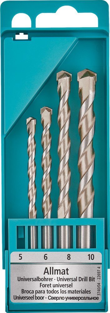 heller AllMat Universalbohrer Set, Rundschaft, 4-teilig Ø 5/6/8/10 mm Produktbild img2 L